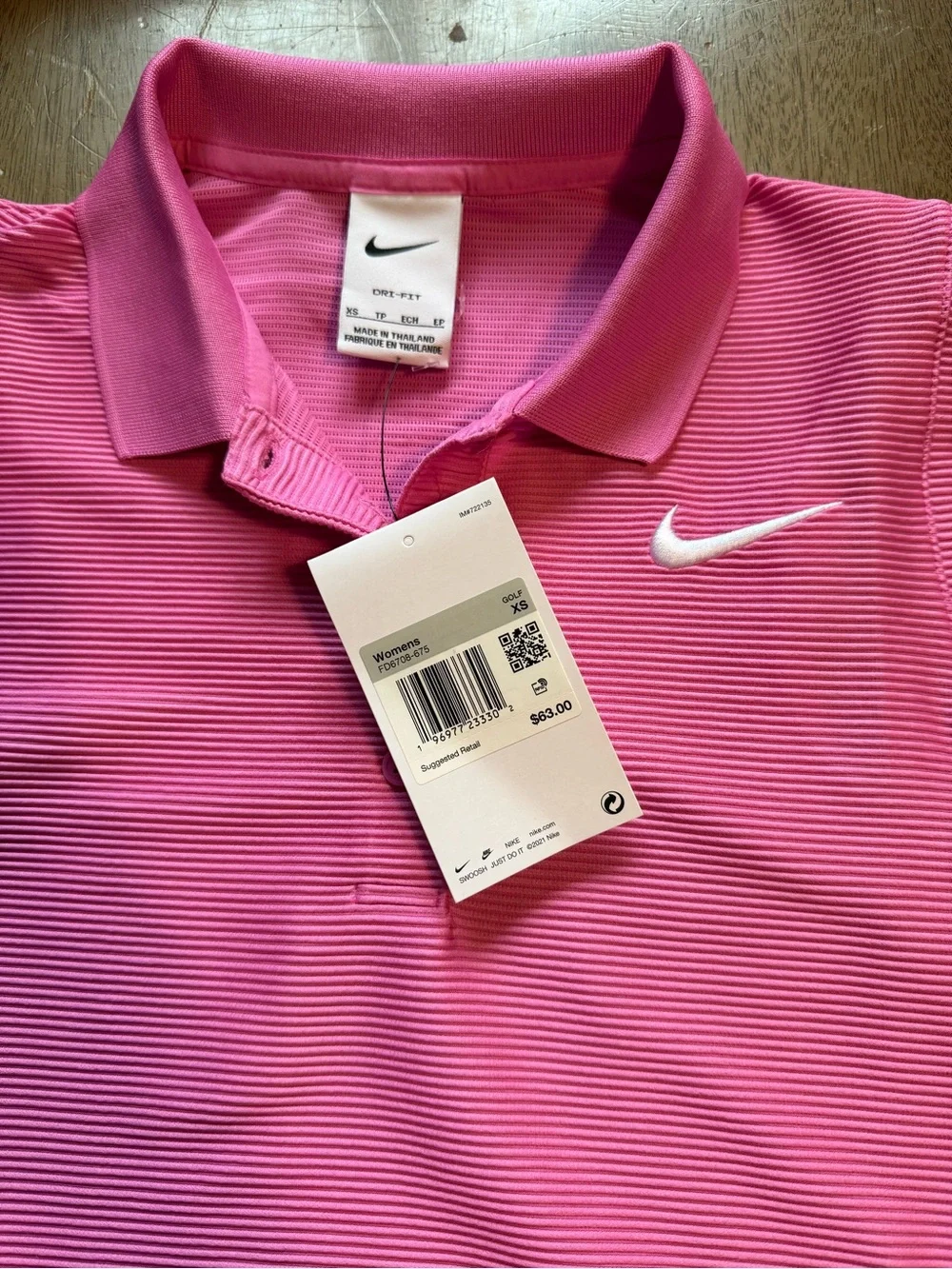 Nike Women's Bright Pink Sleeveless Polo Tank